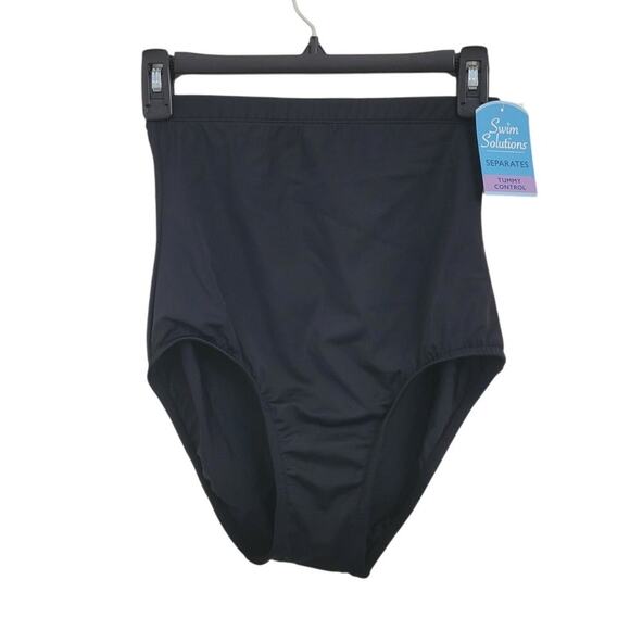 Swim Solutions Tummy Control High Waisted Bikini Bottom 8 - Picture 1 of 4